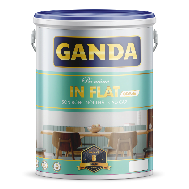 GANDA IN FLAT: Sơn bóng nội thất cao cấp - GD9.46 - 5Kg