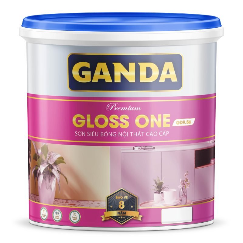 GANDA GLOSS ONE: Sơn siêu bóng nội thất cao cấp - GD9.56 - 1Kg