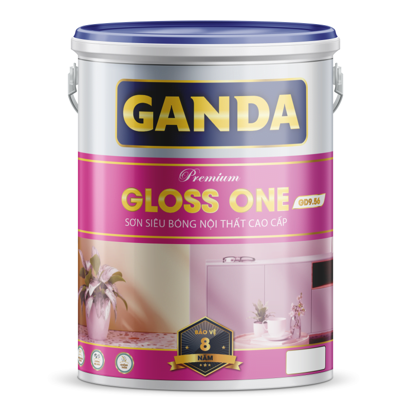 GANDA GLOSS ONE: Sơn siêu bóng nội thất cao cấp - GD9.56 - 5Kg